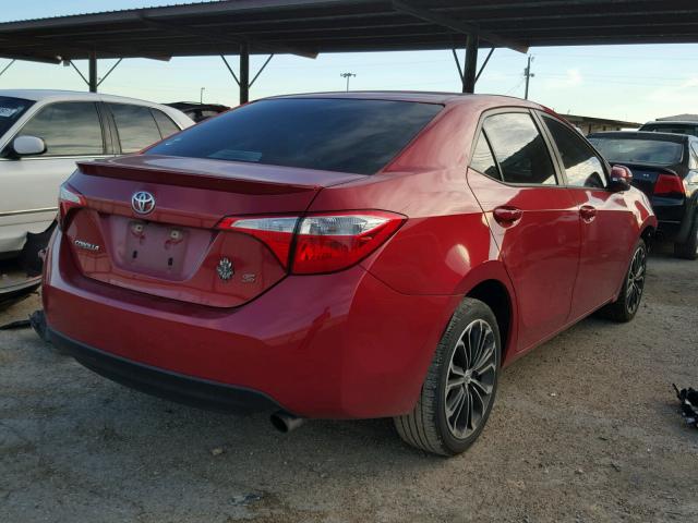 5YFBURHE0EP056325 - 2014 TOYOTA COROLLA L RED photo 4