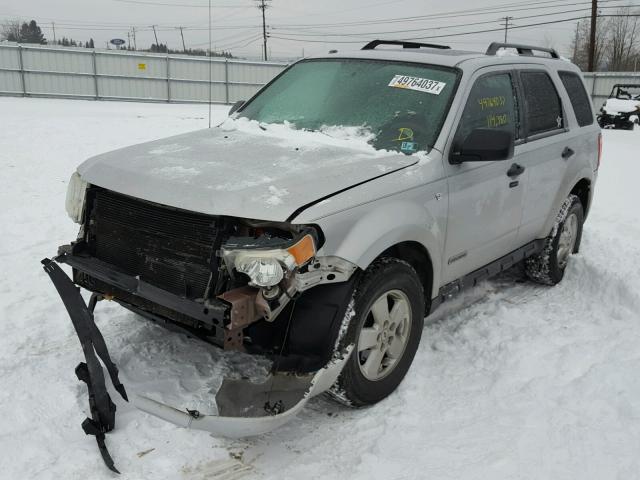 1FMCU93158KE47901 - 2008 FORD ESCAPE XLT SILVER photo 2