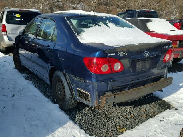 2T1BR32E78C890961 - 2008 TOYOTA COROLLA CE BLUE photo 3