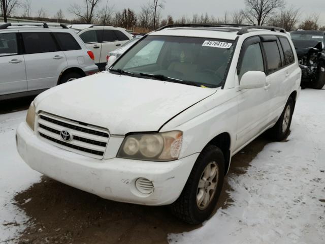 JTEHF21A220055200 - 2002 TOYOTA HIGHLANDER WHITE photo 2