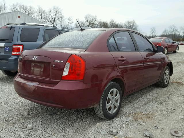 KMHCN4AC4AU404777 - 2010 HYUNDAI ACCENT GLS MAROON photo 4