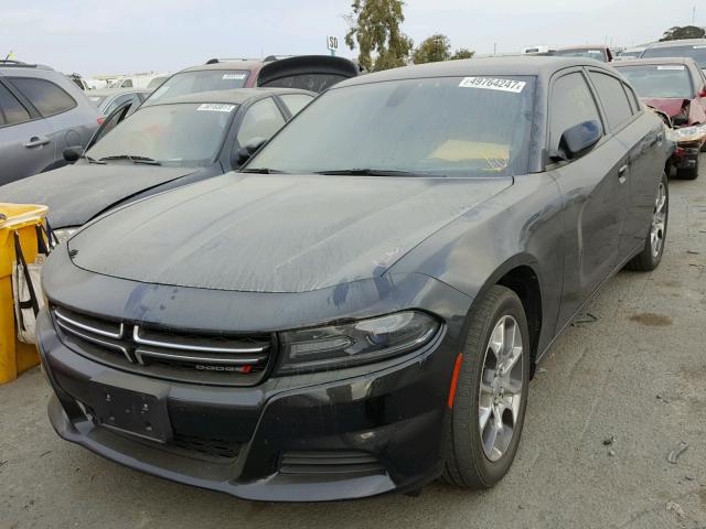 2C3CDXFG9FH867372 - 2015 DODGE CHARGER SE BLACK photo 2