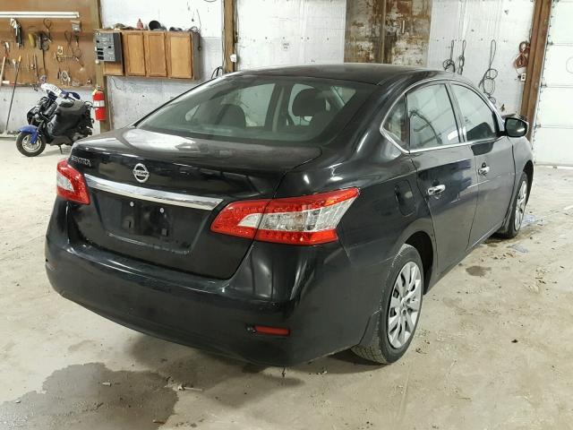 3N1AB7AP7FY220871 - 2015 NISSAN SENTRA S BLACK photo 4