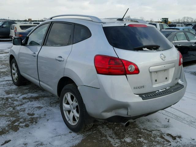 JN8AS58VX8W110806 - 2008 NISSAN ROGUE S SILVER photo 3