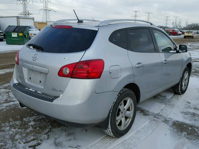 JN8AS58VX8W110806 - 2008 NISSAN ROGUE S SILVER photo 4