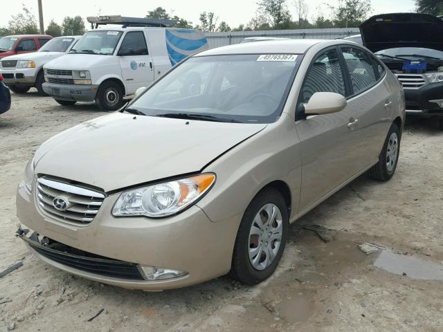 KMHDU4AD5AU134474 - 2010 HYUNDAI ELANTRA BL GOLD photo 2