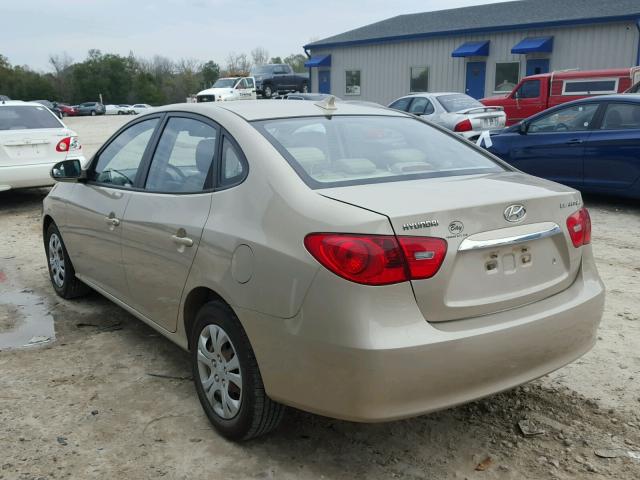 KMHDU4AD5AU134474 - 2010 HYUNDAI ELANTRA BL GOLD photo 3