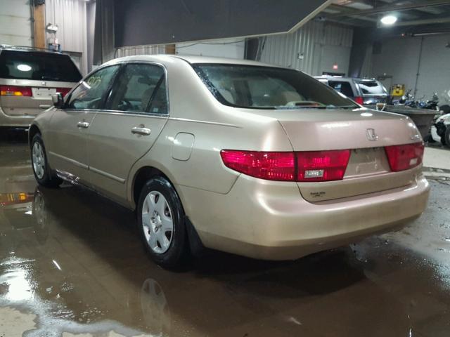 1HGCM56425A056288 - 2005 HONDA ACCORD LX TAN photo 3