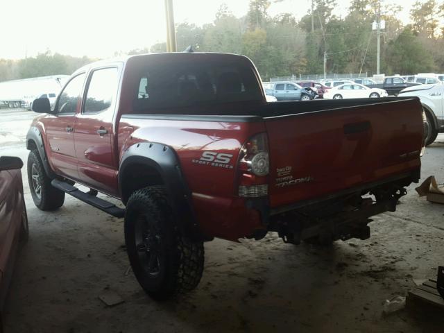 3TMLU4EN7EM162533 - 2014 TOYOTA TACOMA DOU RED photo 3