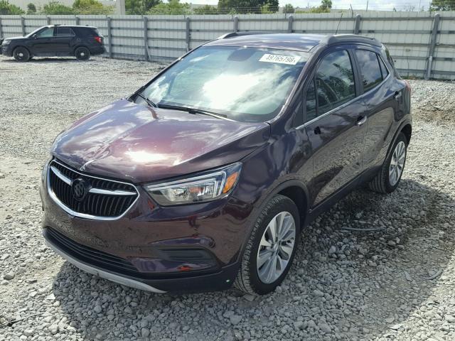 KL4CJASB7JB560726 - 2018 BUICK ENCORE PRE BURGUNDY photo 2