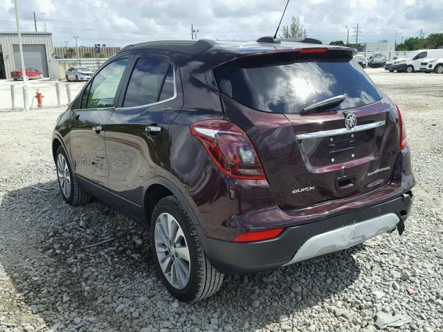 KL4CJASB7JB560726 - 2018 BUICK ENCORE PRE BURGUNDY photo 3