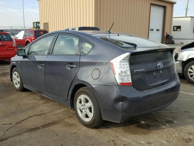 JTDKN3DU7B5369985 - 2011 TOYOTA PRIUS GRAY photo 3