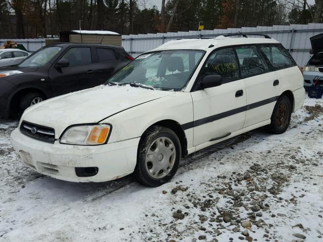 4S3BH6351Y7313038 - 2000 SUBARU LEGACY L WHITE photo 2