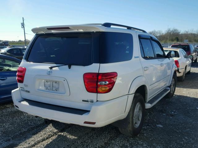 5TDZT38A42S104231 - 2002 TOYOTA SEQUOIA LI WHITE photo 4