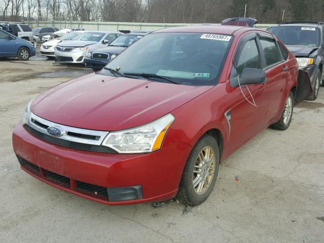 1FAHP3FN8AW174485 - 2010 FORD FOCUS SE BURGUNDY photo 2