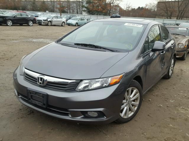 2HGFB2F81CH303271 - 2012 HONDA CIVIC EX GRAY photo 2