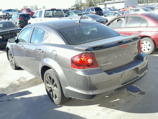 1C3CDZAB0EN220663 - 2014 DODGE AVENGER SE GRAY photo 3