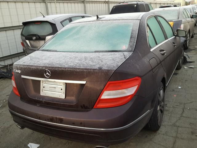 WDDGF5EB6BA510764 - 2011 MERCEDES-BENZ C 300 BROWN photo 4