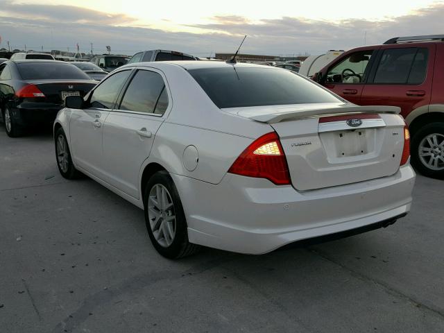 3FAHP0JAXCR283054 - 2012 FORD FUSION SEL WHITE photo 3