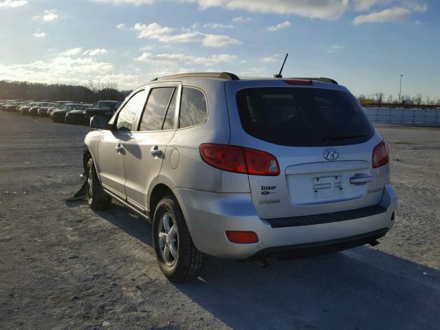 5NMSG13D08H201305 - 2008 HYUNDAI SANTA FE G SILVER photo 3