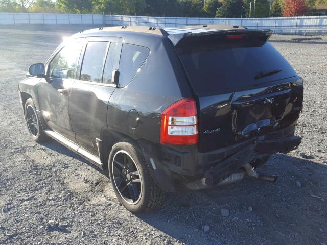 1J8FF47W08D550807 - 2008 JEEP COMPASS SP BLACK photo 3