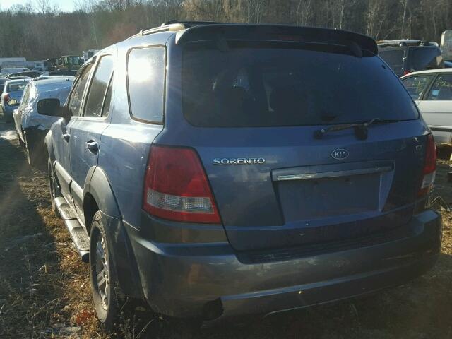 KNDJC733955363210 - 2005 KIA SORENTO EX BLUE photo 3