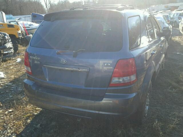 KNDJC733955363210 - 2005 KIA SORENTO EX BLUE photo 4