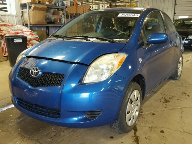 JTDJT923075111605 - 2007 TOYOTA YARIS BLUE photo 2