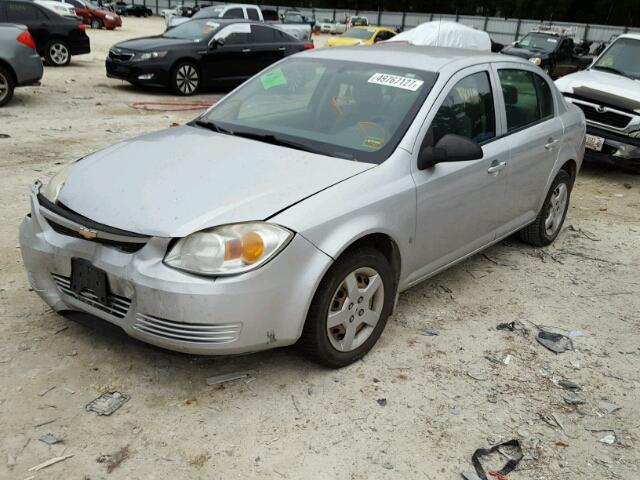 1G1AK55F667866612 - 2006 CHEVROLET COBALT LS SILVER photo 2