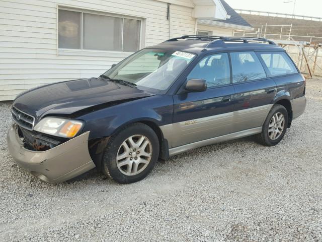 4S3BH675917670239 - 2001 SUBARU LEGACY OUT BLUE photo 2