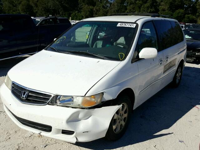 5FNRL18082B007209 - 2002 HONDA ODYSSEY EX WHITE photo 2