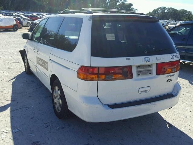 5FNRL18082B007209 - 2002 HONDA ODYSSEY EX WHITE photo 3