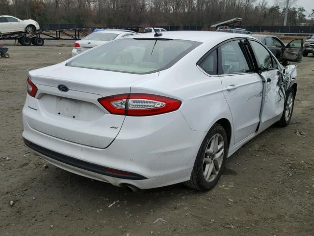 3FA6P0H77DR383485 - 2013 FORD FUSION SE WHITE photo 4