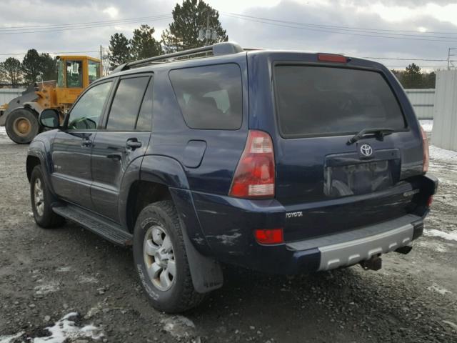 JTEBT14R738002277 - 2003 TOYOTA 4RUNNER SR BLUE photo 3