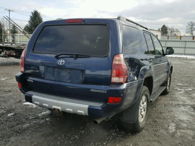 JTEBT14R738002277 - 2003 TOYOTA 4RUNNER SR BLUE photo 4