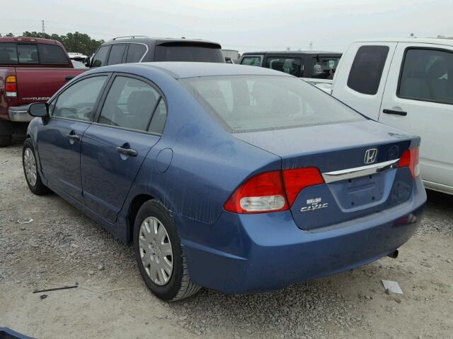 2HGFA1F38AH521688 - 2010 HONDA CIVIC VP BLUE photo 3