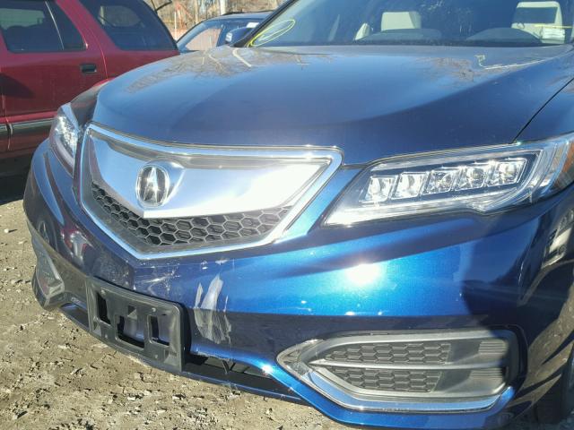 5J8TB4H53HL031124 - 2017 ACURA RDX TECHNO BLUE photo 9