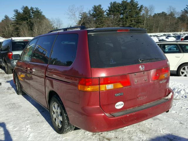 5FNRL18043B121273 - 2003 HONDA ODYSSEY EX BURGUNDY photo 3