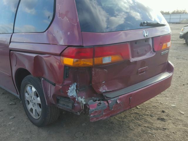 5FNRL18983B099065 - 2003 HONDA ODYSSEY EX RED photo 9