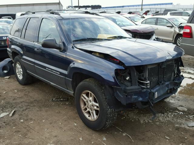 1J4GW48S24C386915 - 2004 JEEP GRAND CHER BLUE photo 1