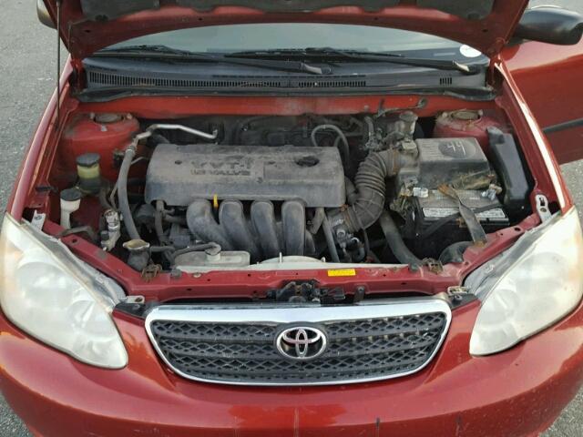 2T1BR32E05C463519 - 2005 TOYOTA COROLLA CE RED photo 7