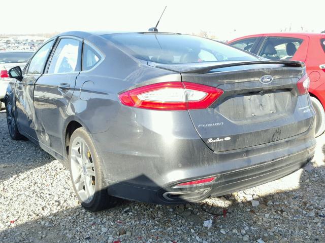 3FA6P0K96FR213616 - 2015 FORD FUSION TIT GRAY photo 3