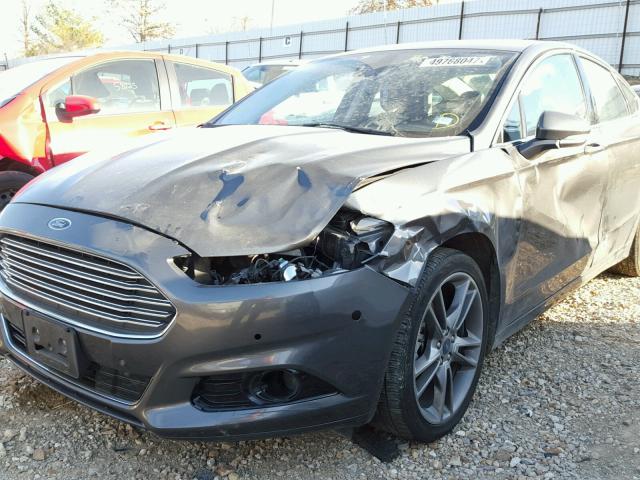 3FA6P0K96FR213616 - 2015 FORD FUSION TIT GRAY photo 9