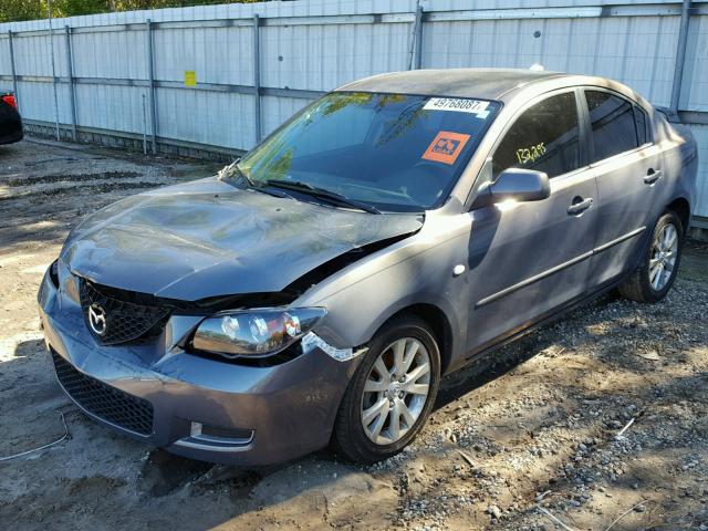 JM1BK12F481858748 - 2008 MAZDA 3 I GRAY photo 2