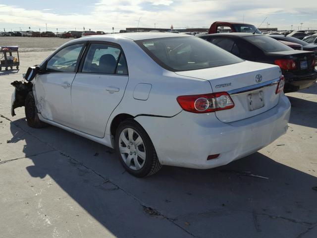 5YFBU4EE4DP082254 - 2013 TOYOTA COROLLA BA WHITE photo 3