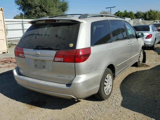 5TDZA23C75S325836 - 2005 TOYOTA SIENNA CE SILVER photo 4