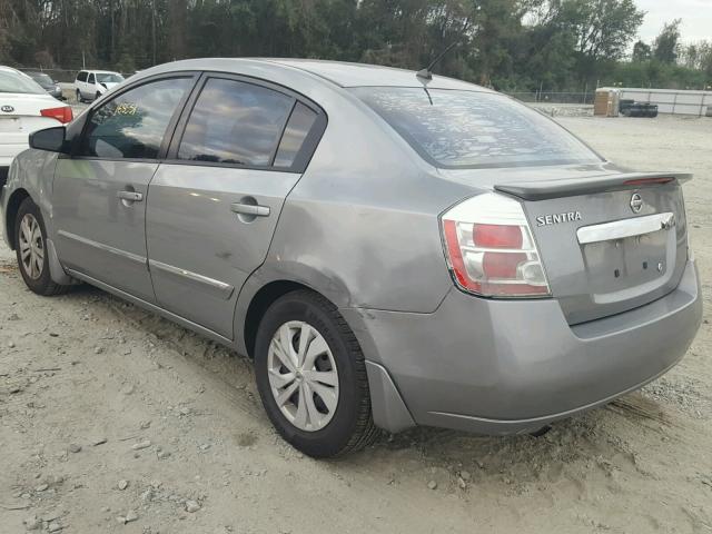 3N1AB6AP7CL647762 - 2012 NISSAN SENTRA 2.0 GRAY photo 3