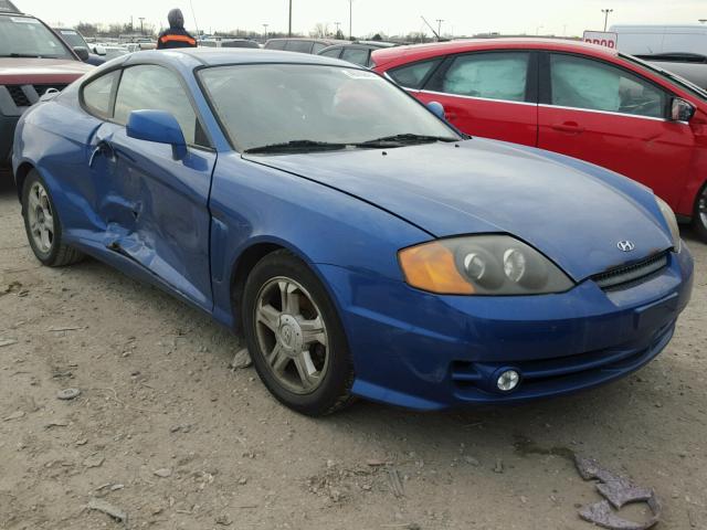 KMHHM65D84U133959 - 2004 HYUNDAI TIBURON BLUE photo 1