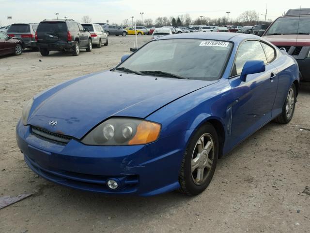 KMHHM65D84U133959 - 2004 HYUNDAI TIBURON BLUE photo 2