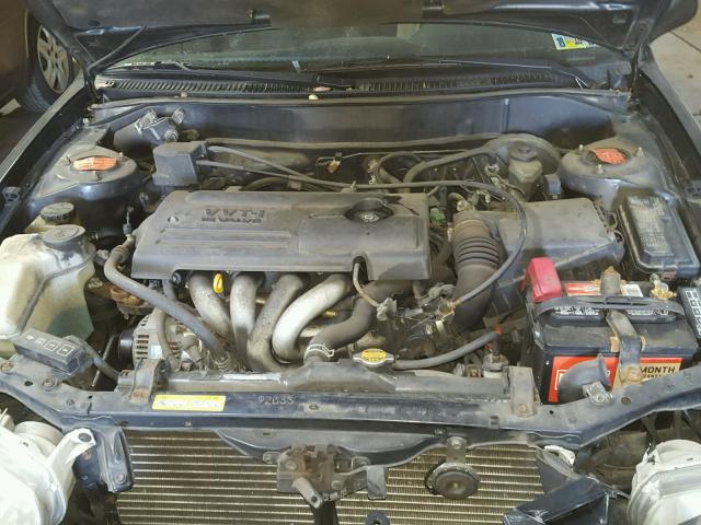 2T1BR12E11C412643 - 2001 TOYOTA COROLLA BLACK photo 7